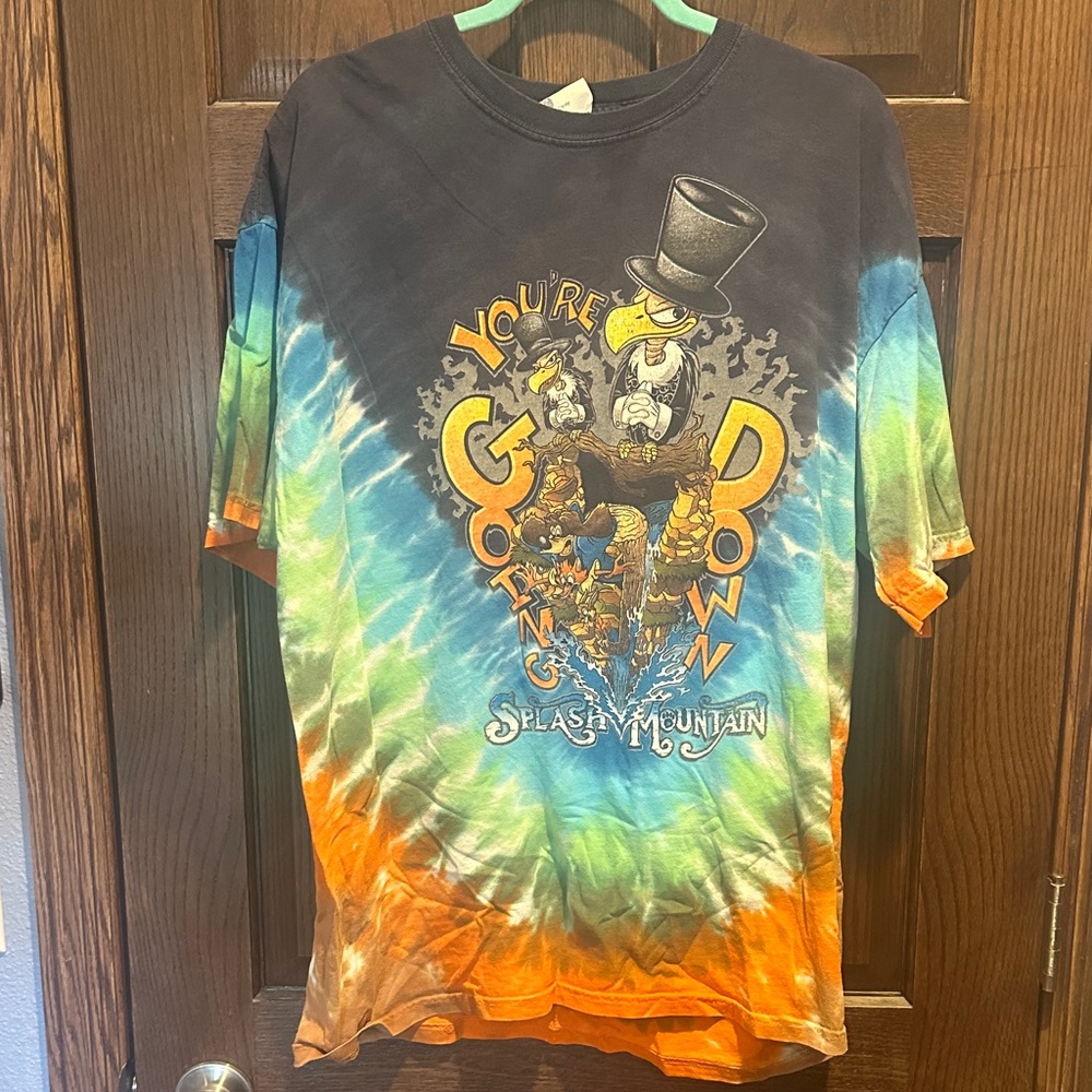 Splash Mountain Tie-Dye Tee - Orange Blue Green